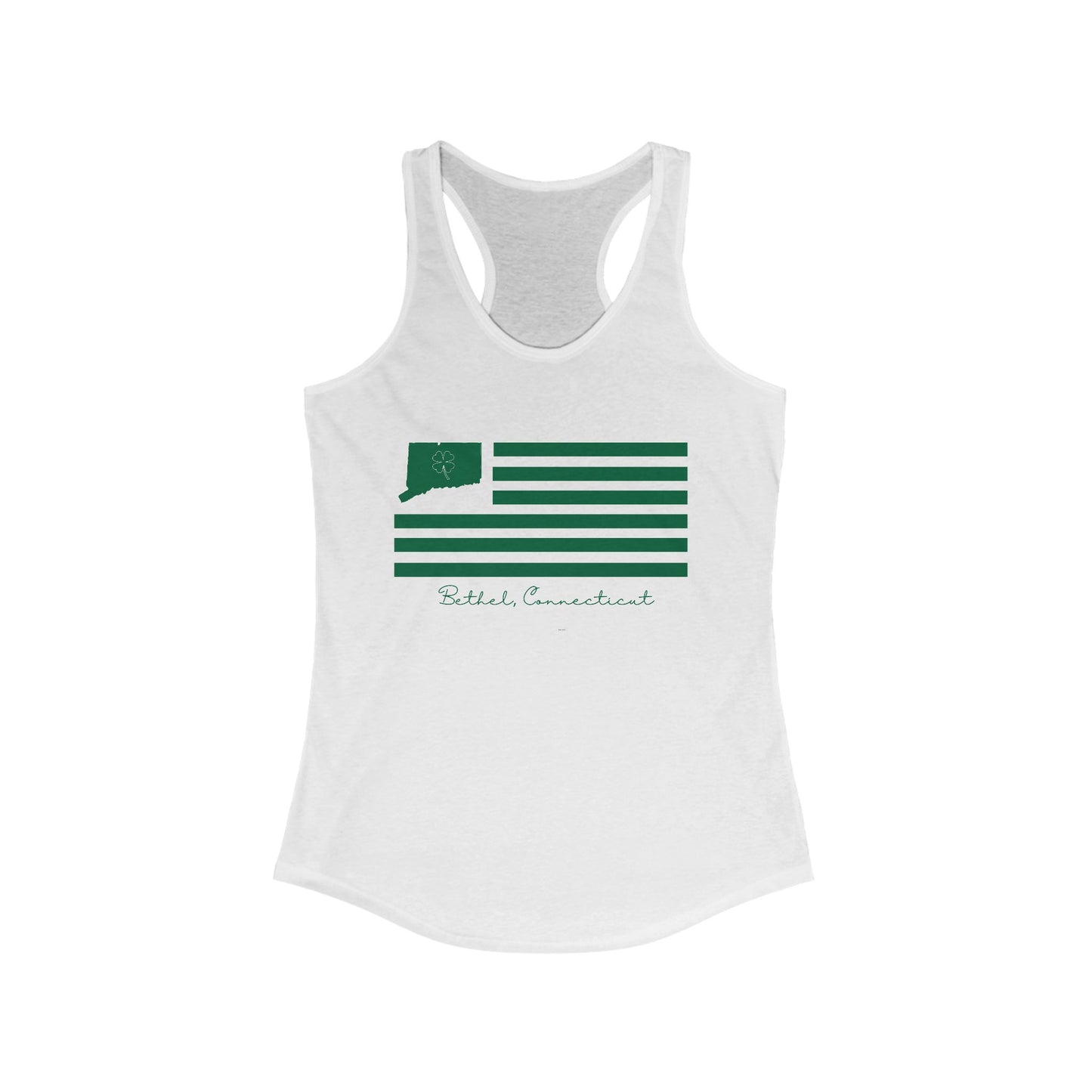 Bethel Connecticut St Patrick’s Day Flag Women's Ideal Racerback Tank Top