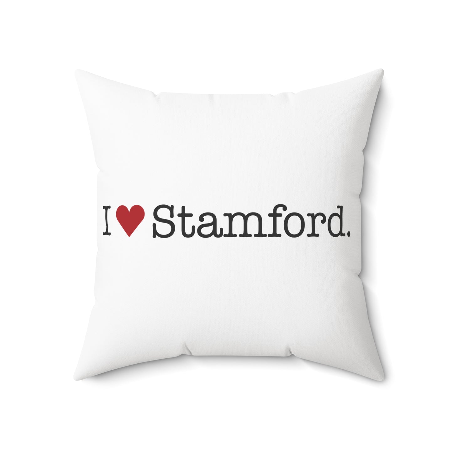 I Heart Stamford. Spun Polyester Square Pillow