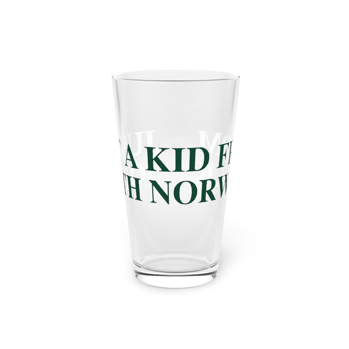 Just a kid from South Norwalk Pint Glass, 16oz
