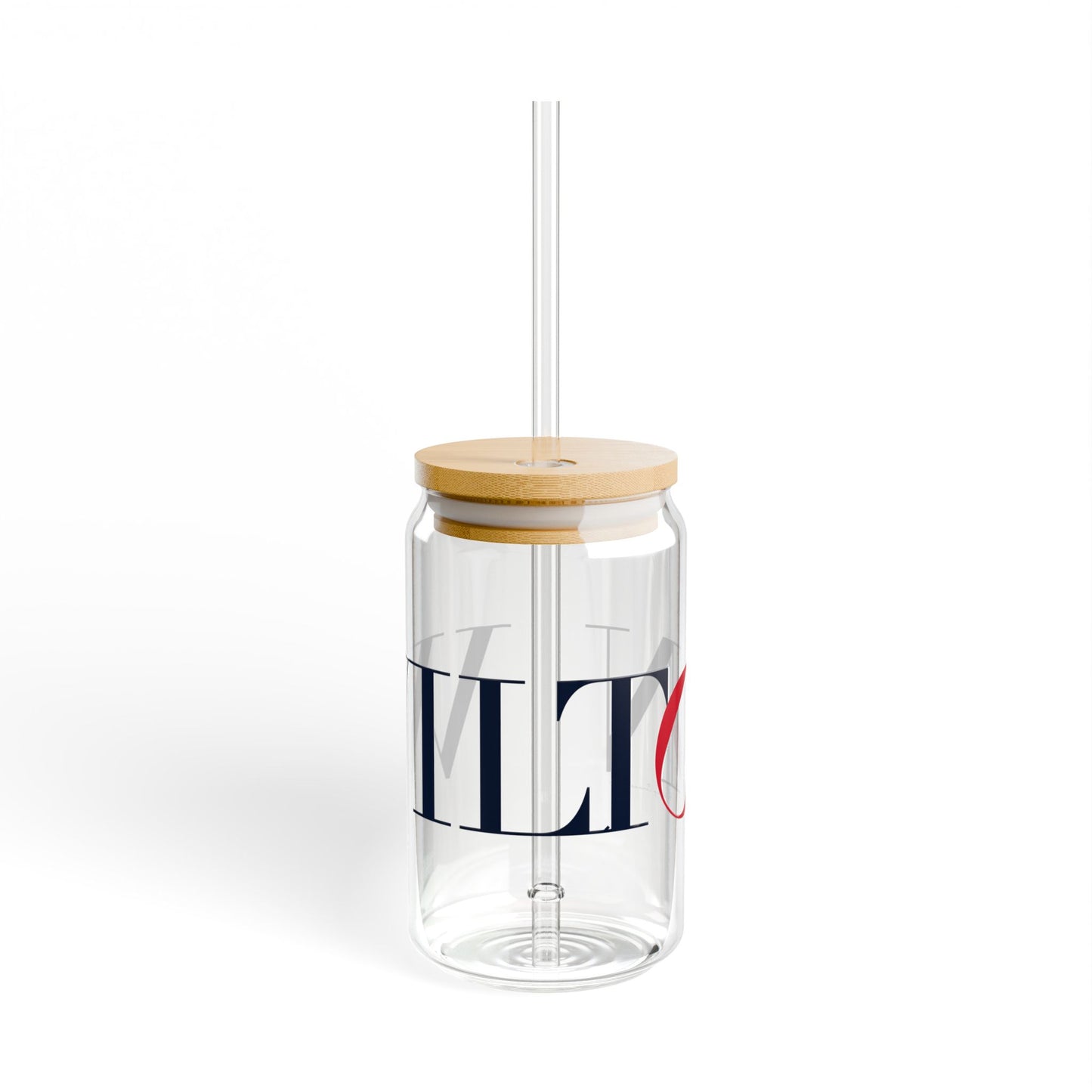 41 Tilt Wilton Glass Can with Straw and Lid, 16oz