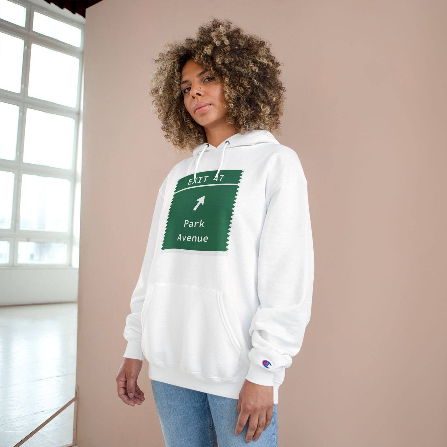 Vintage Merritt Parkway Exit 47 Sign Champion Hoodie