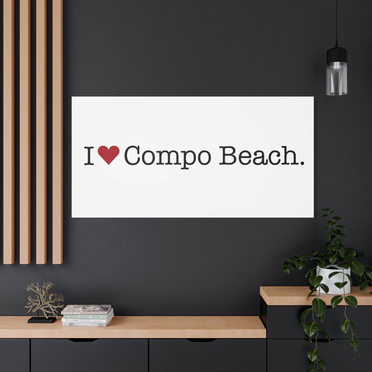 I Heart Compo Beach. Matte Canvas, Stretched, 1.25"