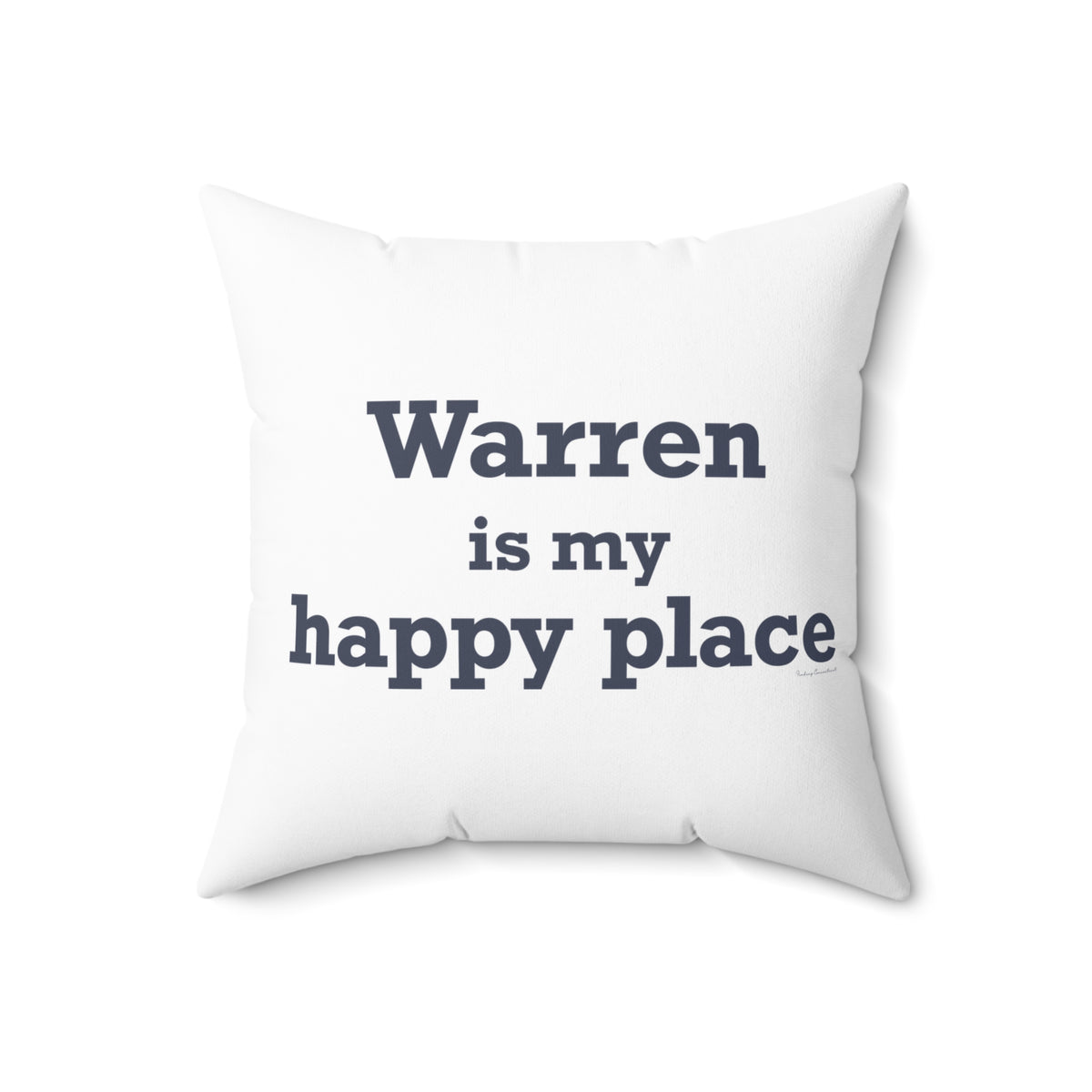 Warren is My Happy Place Polyester Square Pillow
