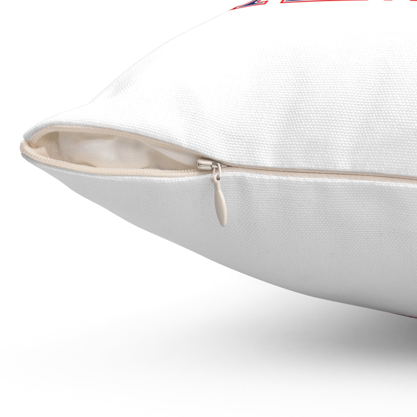 203 Hamden Red White & Blue Spun Polyester Square Pillow