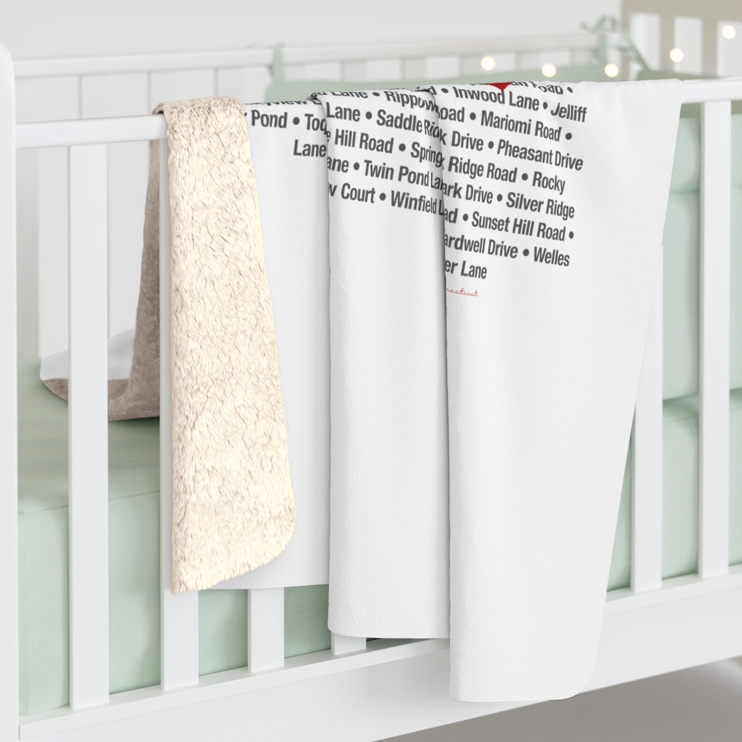 New Canaan Love Sherpa Fleece Blanket