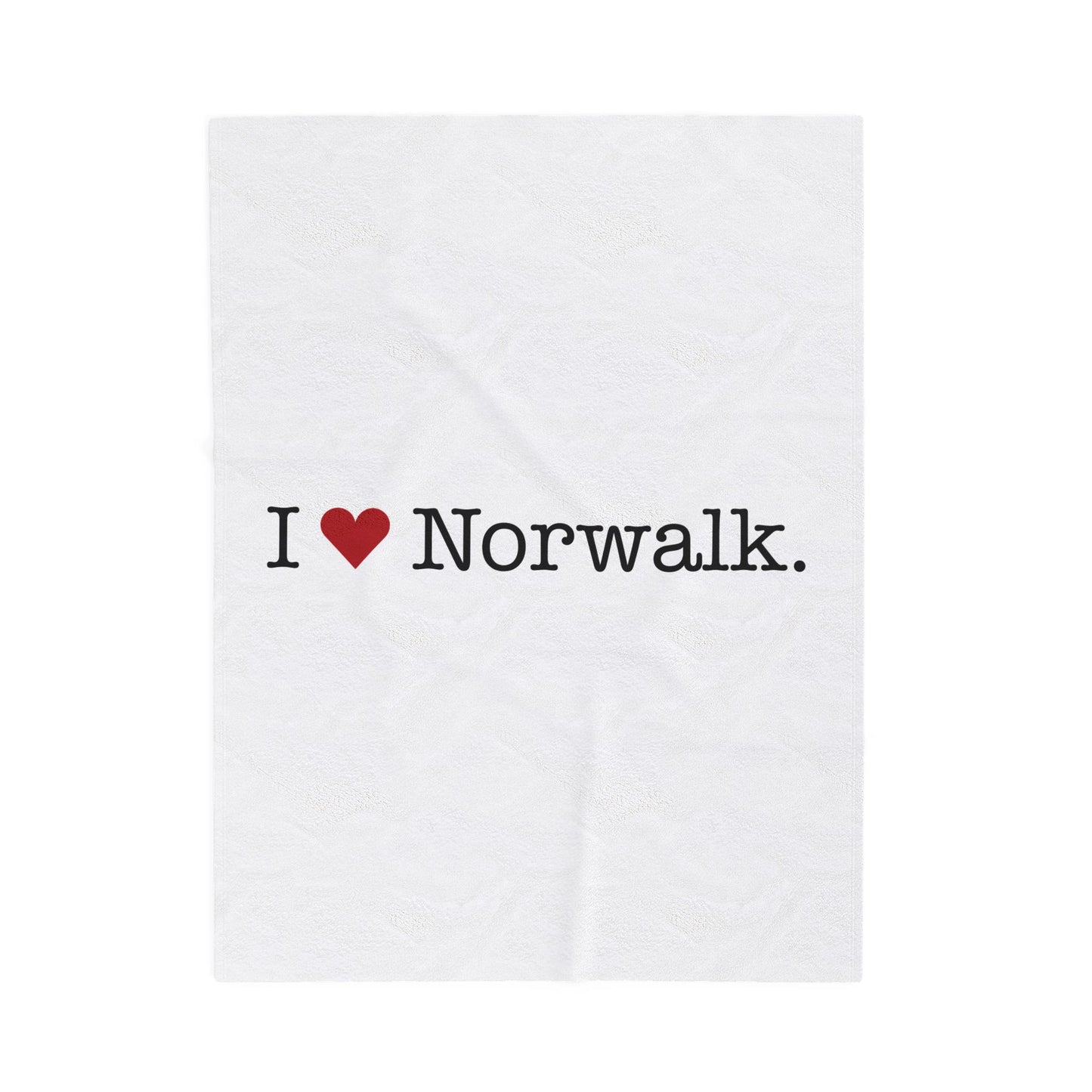 I Heart Norwalk. Velveteen Plush Blanket