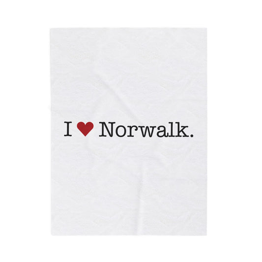 I Heart Norwalk. Velveteen Plush Blanket