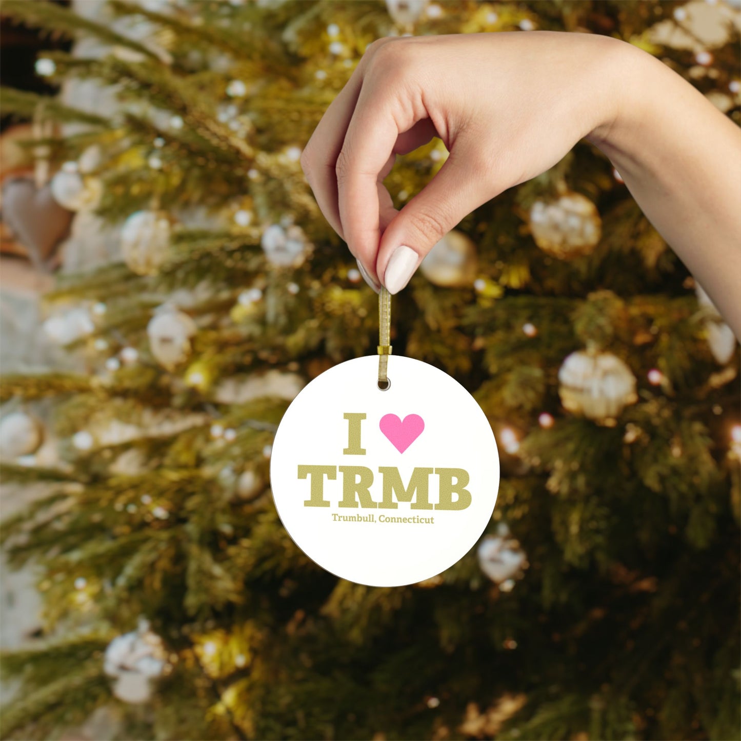 I Heart TRMB Glass Ornaments