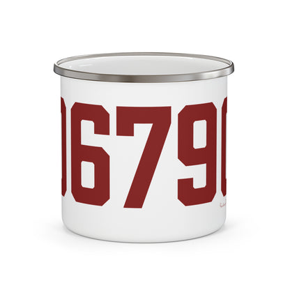 06790 Torrington Connecticut Zip Code Enamel Camping Mug