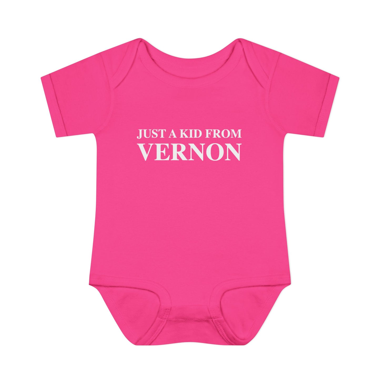 Just a kid from Vernon Infant Baby Rib Bodysuit