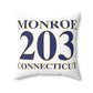 Monroe 203 Connecticut  Spun Polyester Square Pillow