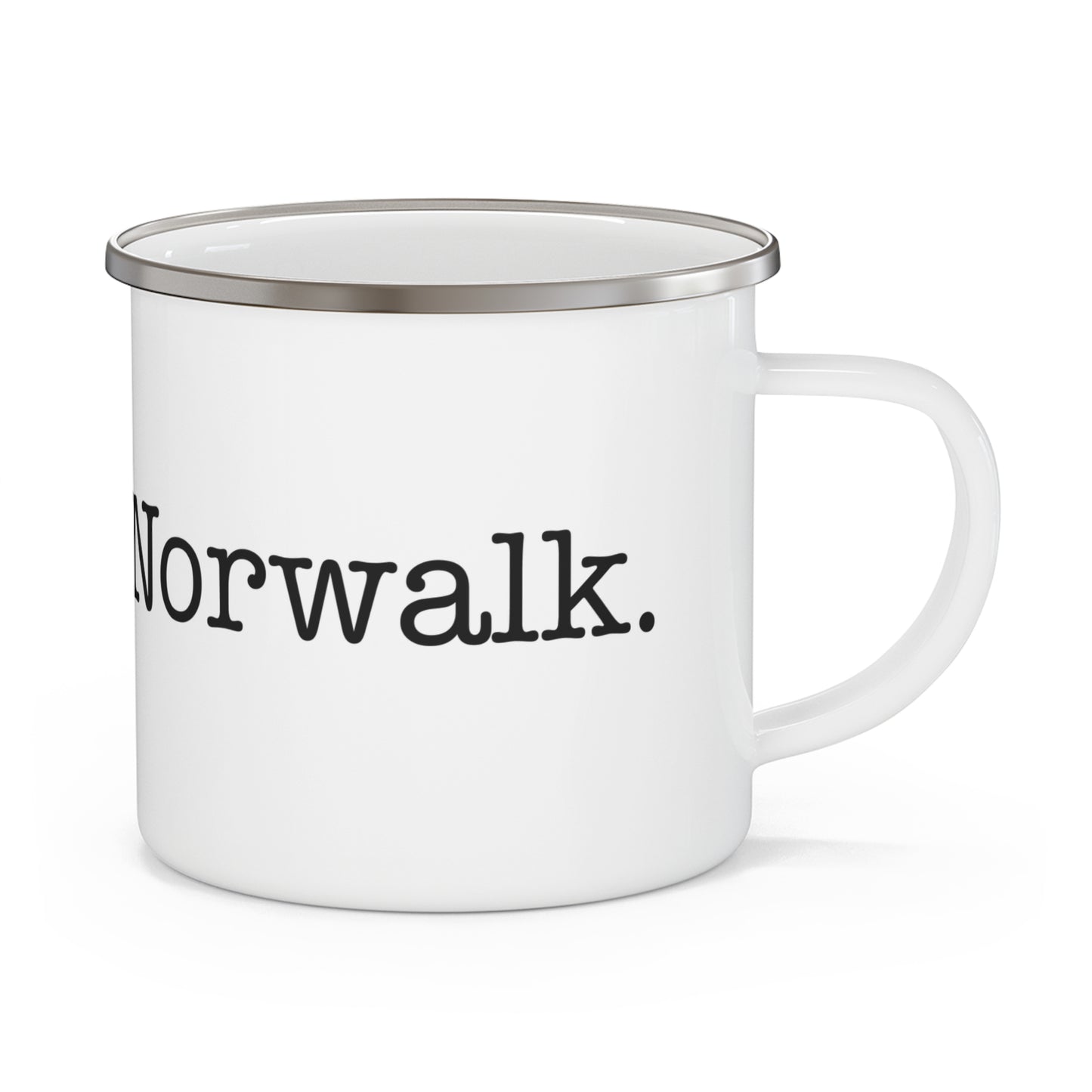 I Heart South Norwalk. Enamel Camping Mug