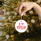I Heart FFLD Glass Ornaments