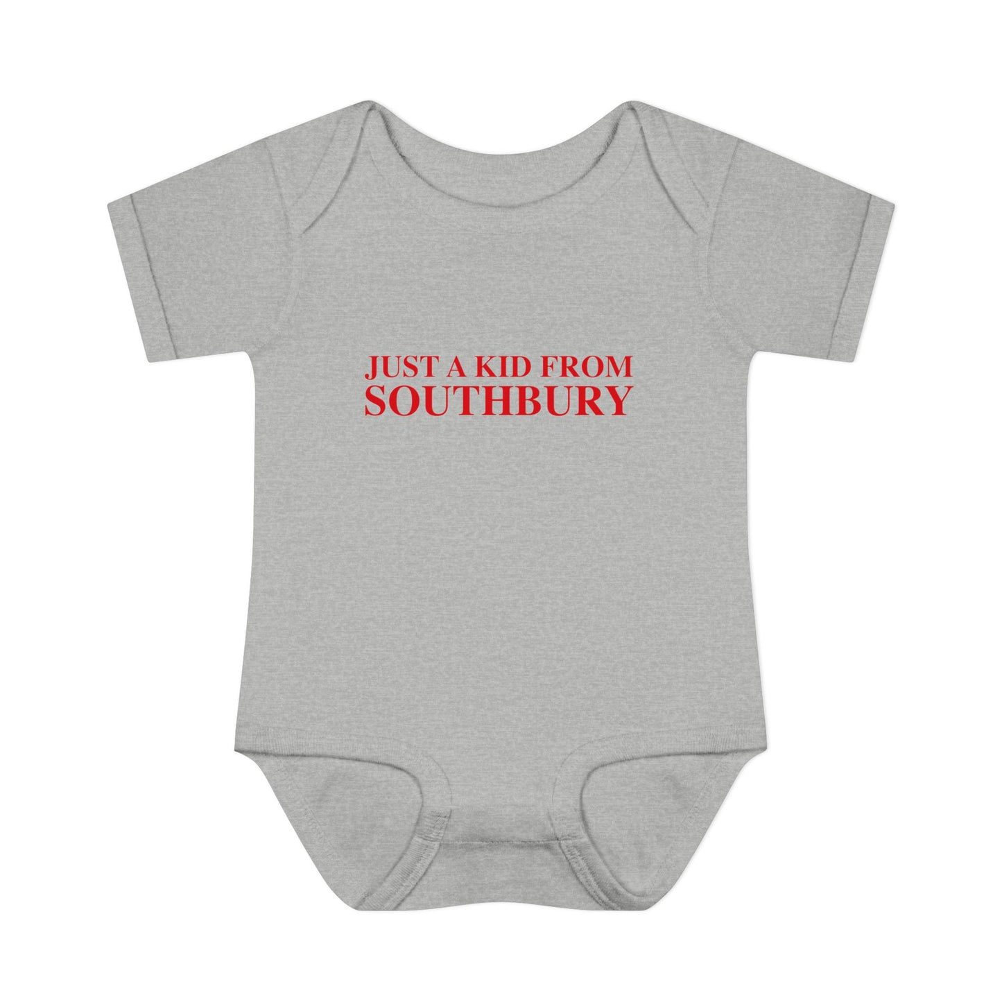 Just a kid from Southbury Infant Baby Rib Bodysuit