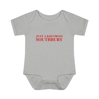 Just a kid from Southbury Infant Baby Rib Bodysuit