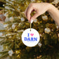 I Heart DARN Glass Ornaments