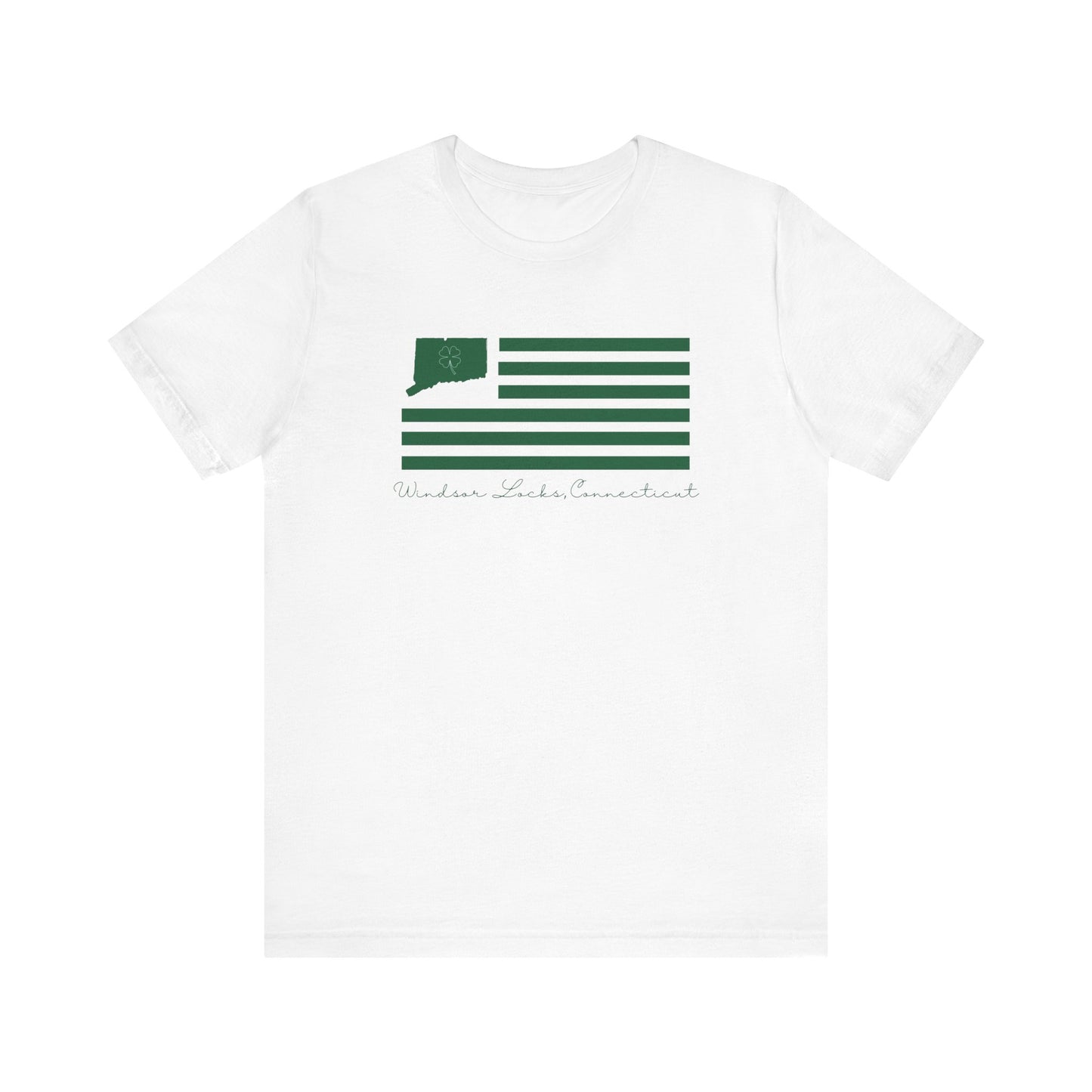 Windsor Locks Connecticut St. Patrick’s Day Flag Unisex Jersey Short Sleeve T-Shirt