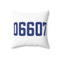 06607 Bridgeport Connecticut Zip Code Spun Polyester Square Pillow
