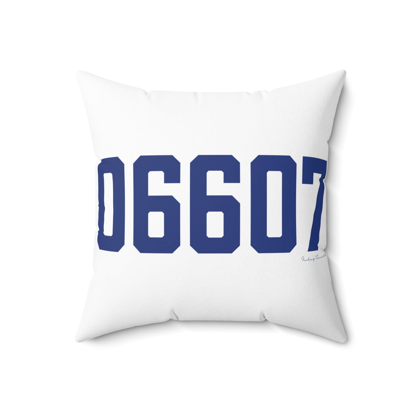06607 Bridgeport Connecticut Zip Code Spun Polyester Square Pillow