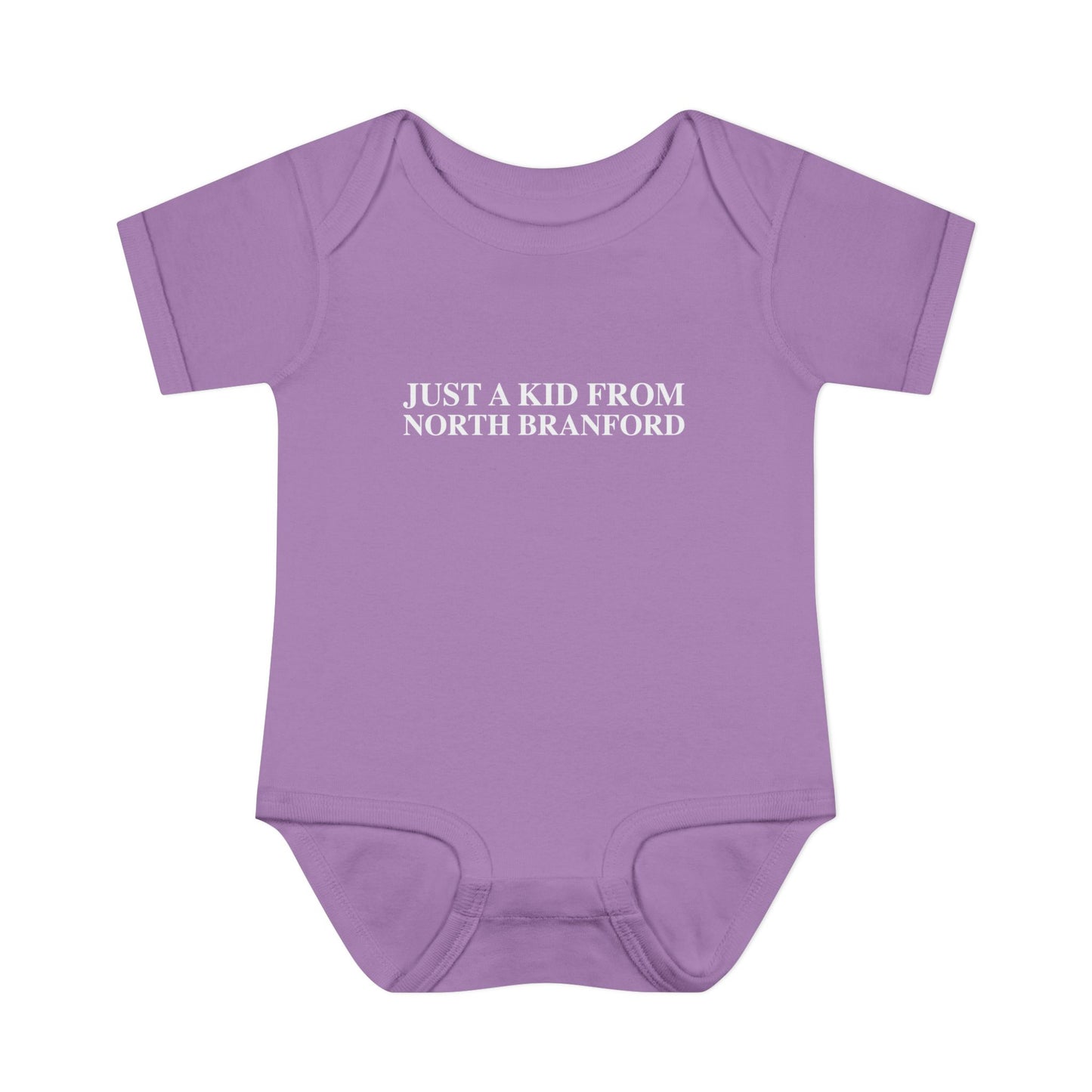 Just a kid from North Branford Infant Baby Rib Bodysuit