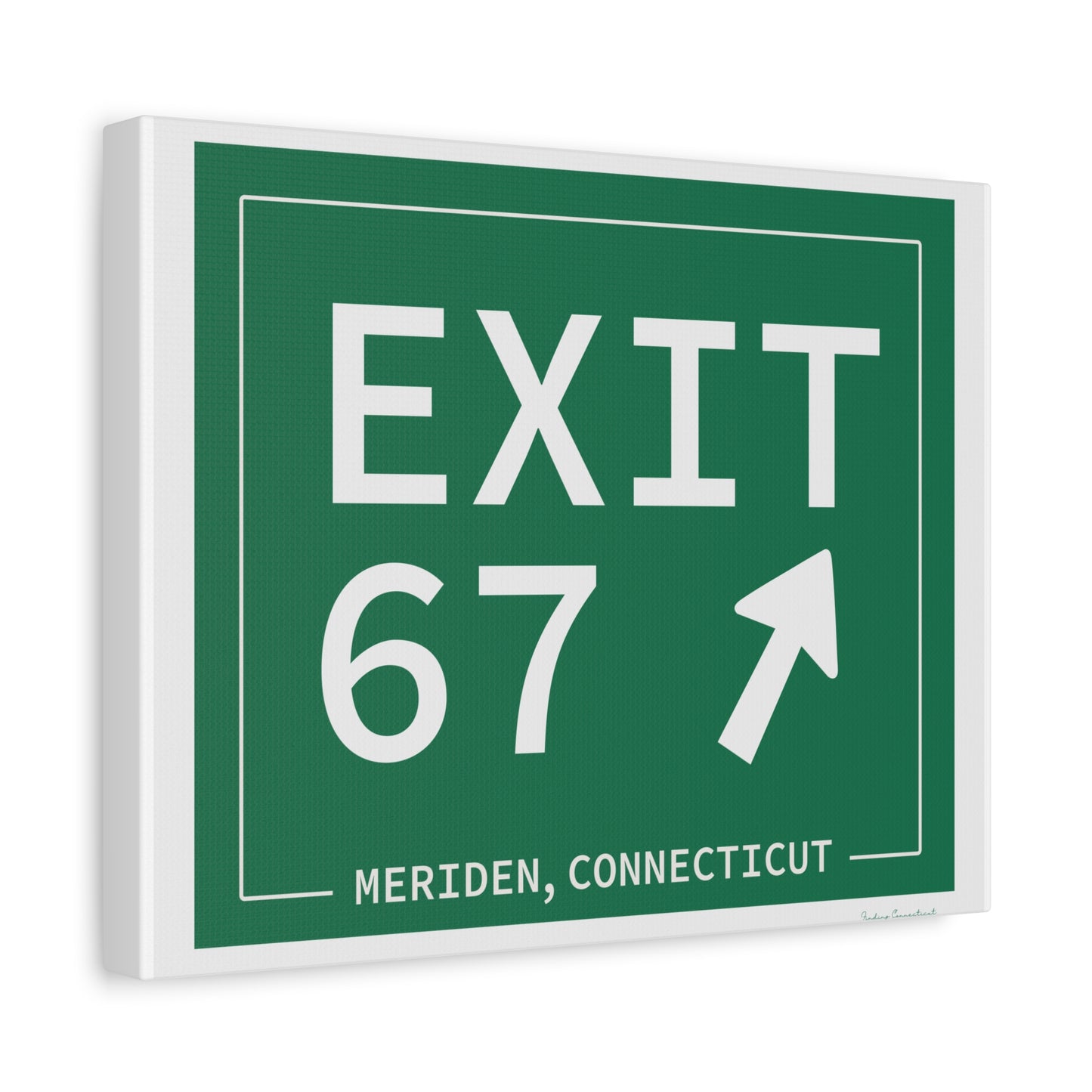 Vintage Exit 67 WCP Sign Matte Canvas, Stretched, 1.25"