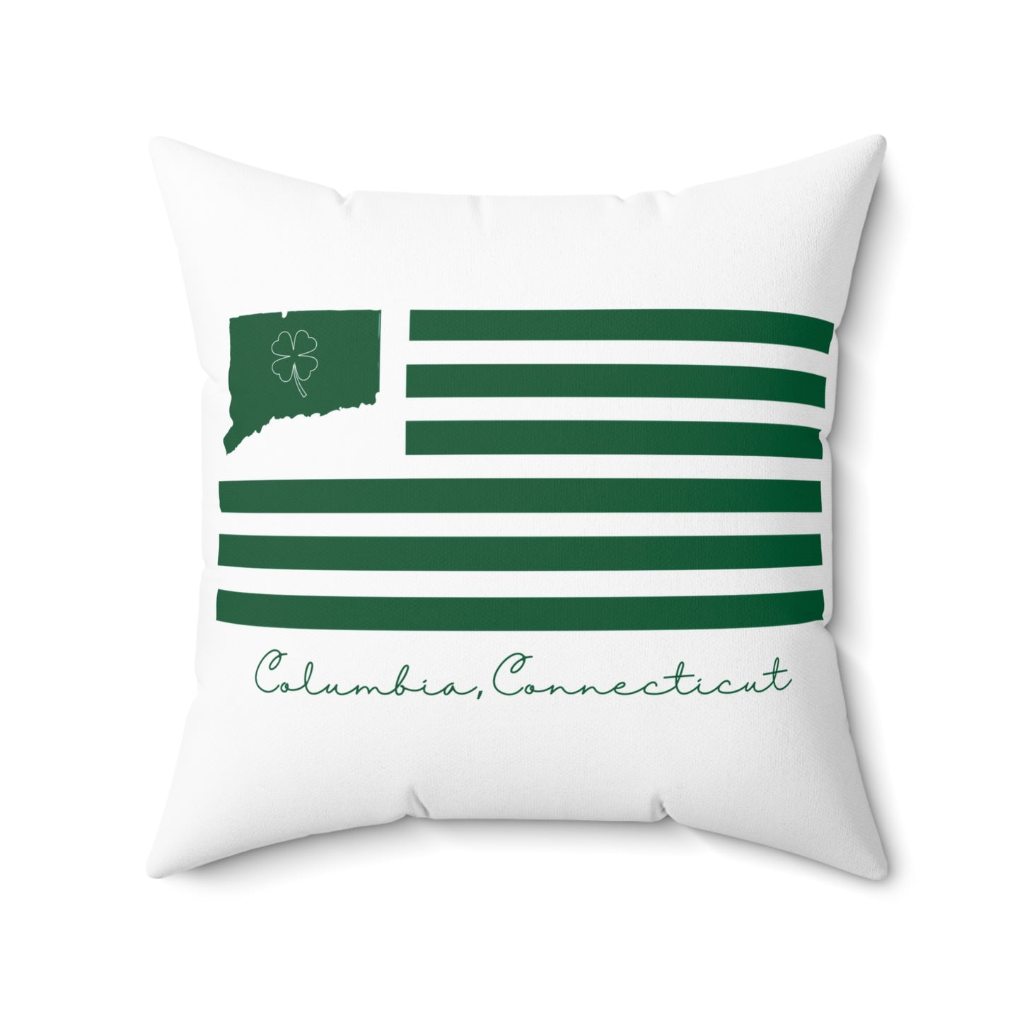 Columbia Connecticut St. Patrick's Day Spun Polyester Square Pillow