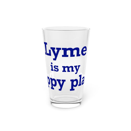 Lyme is My Happy Place Pint Glass, 16oz