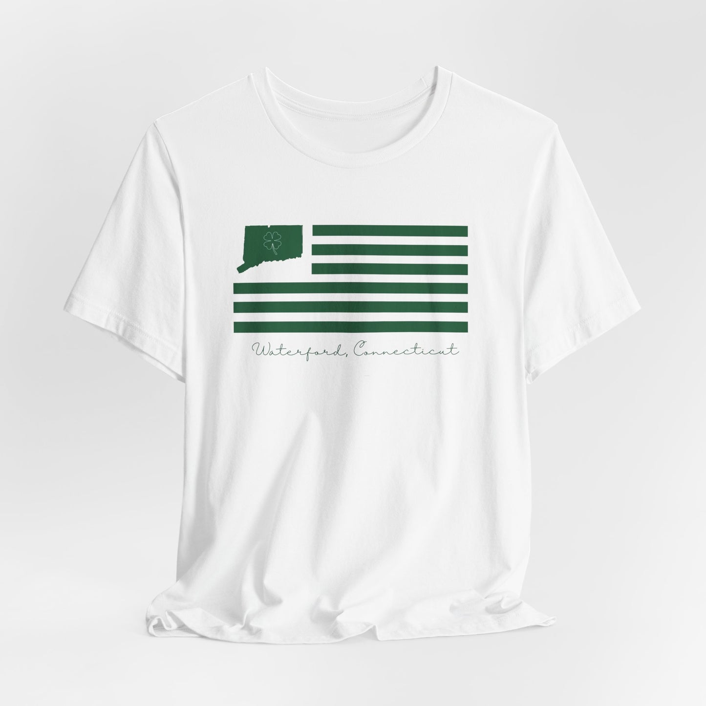 Waterford Connecticut St Patrick’s Day Flag Unisex Jersey Short Sleeve T-Shirt