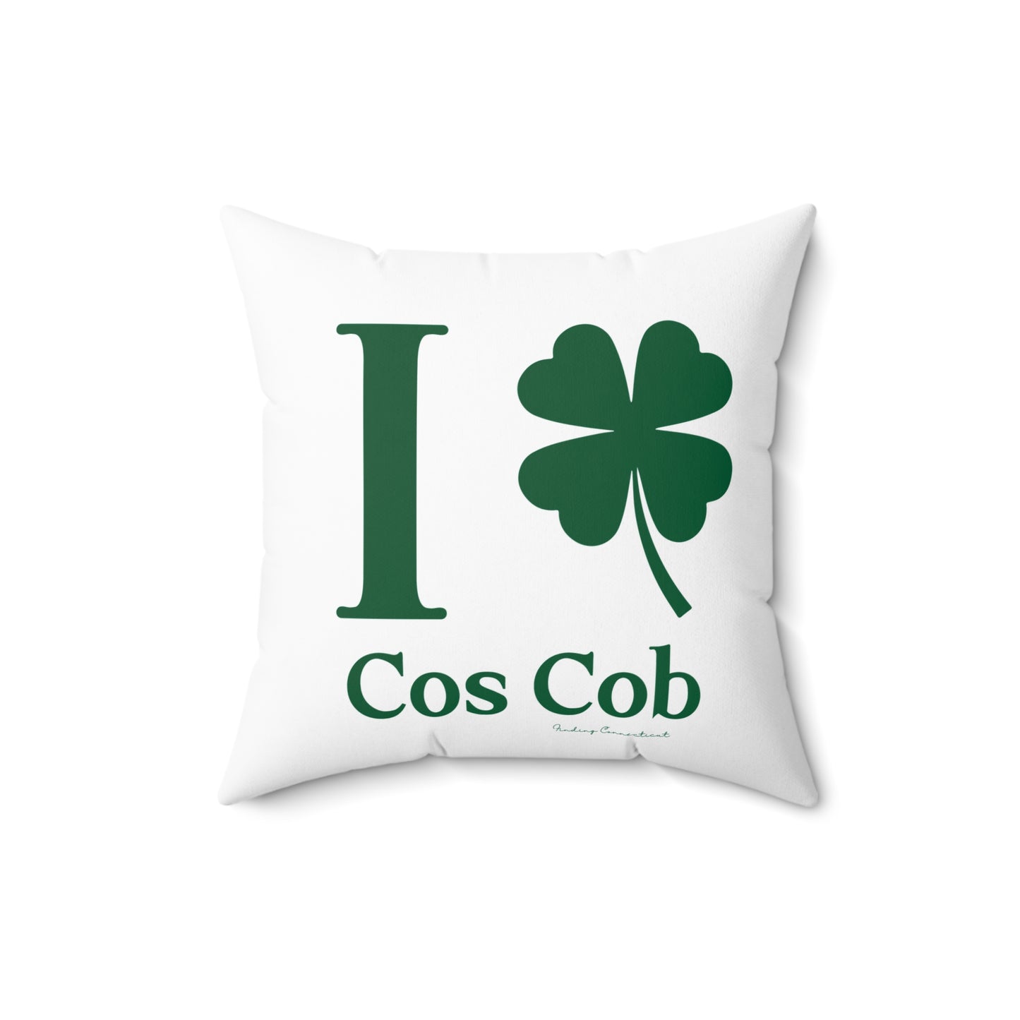 I Clover Cos Cob Spun Polyester Square Pillow