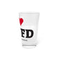 I Heart NWFD Pint Glass, 16oz