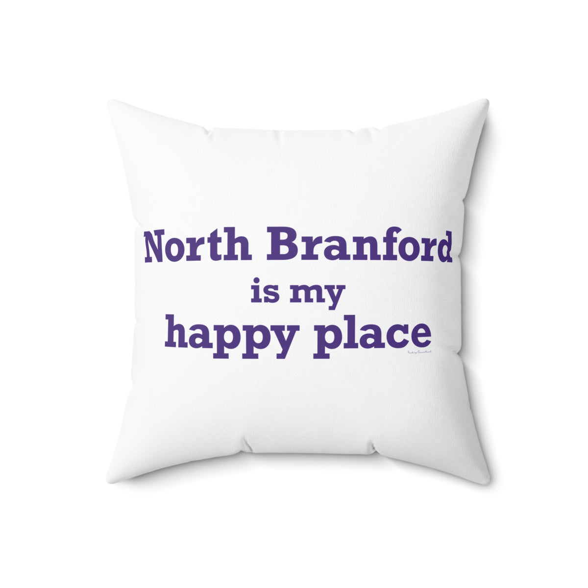 North Branford is My Happy Place Polyester Square Pillow