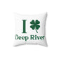 I Clover Deep River Spun Polyester Square Pillow