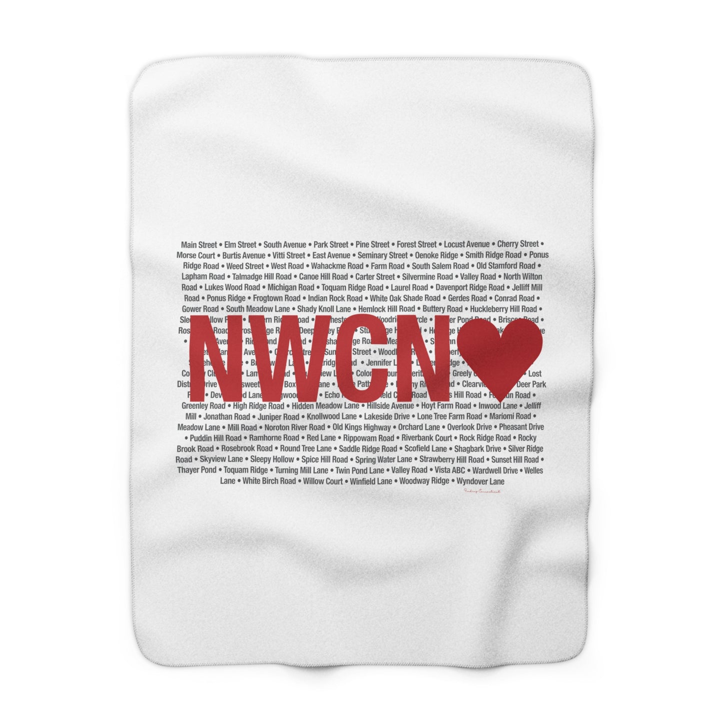 New Canaan Love Sherpa Fleece Blanket