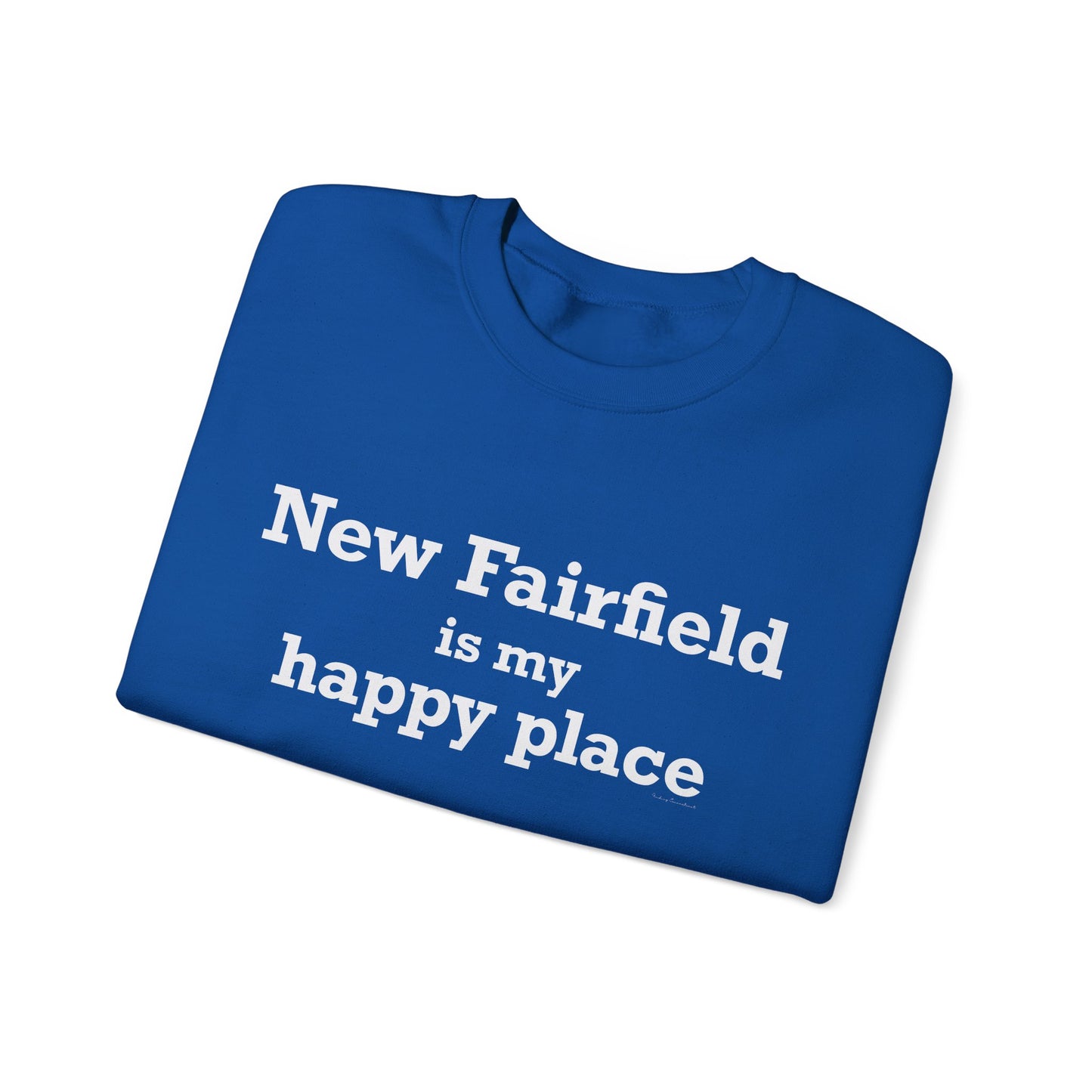 New Fairfield Is My Happy Place Unisex Heavy Blend™ Crewneck Sweatshirt