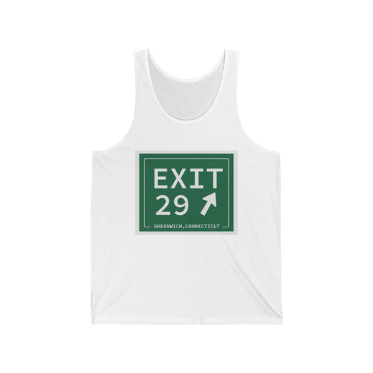 Vintage Exit 29 Merritt Parkway Sign Unisex Jersey Tank Top