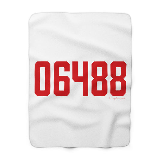 06488 Southbury Connecticut Zip Code Sherpa  Fleece Blanket