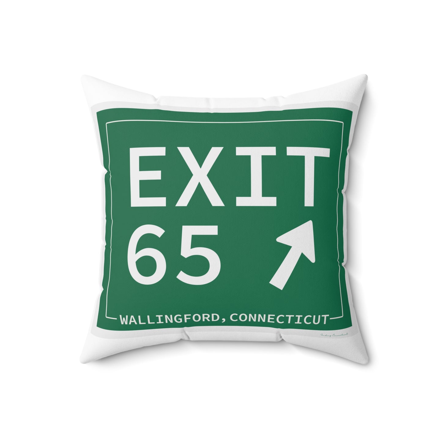 Vintage Exit 65 WCP Sign Spun Polyester Square Pillow