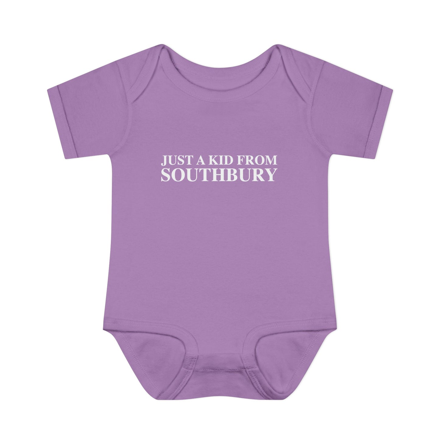Just a kid from Southbury Infant Baby Rib Bodysuit