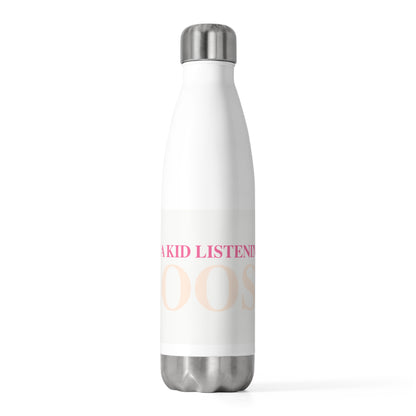 Just a kid listening to Goose - Peach & Pink 20oz Insulated Bottle