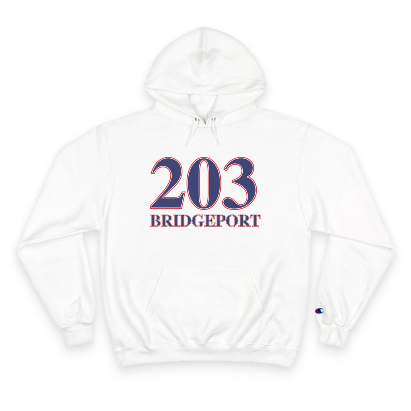203 Bridgeport Red, White & Blue Champion Hoodie