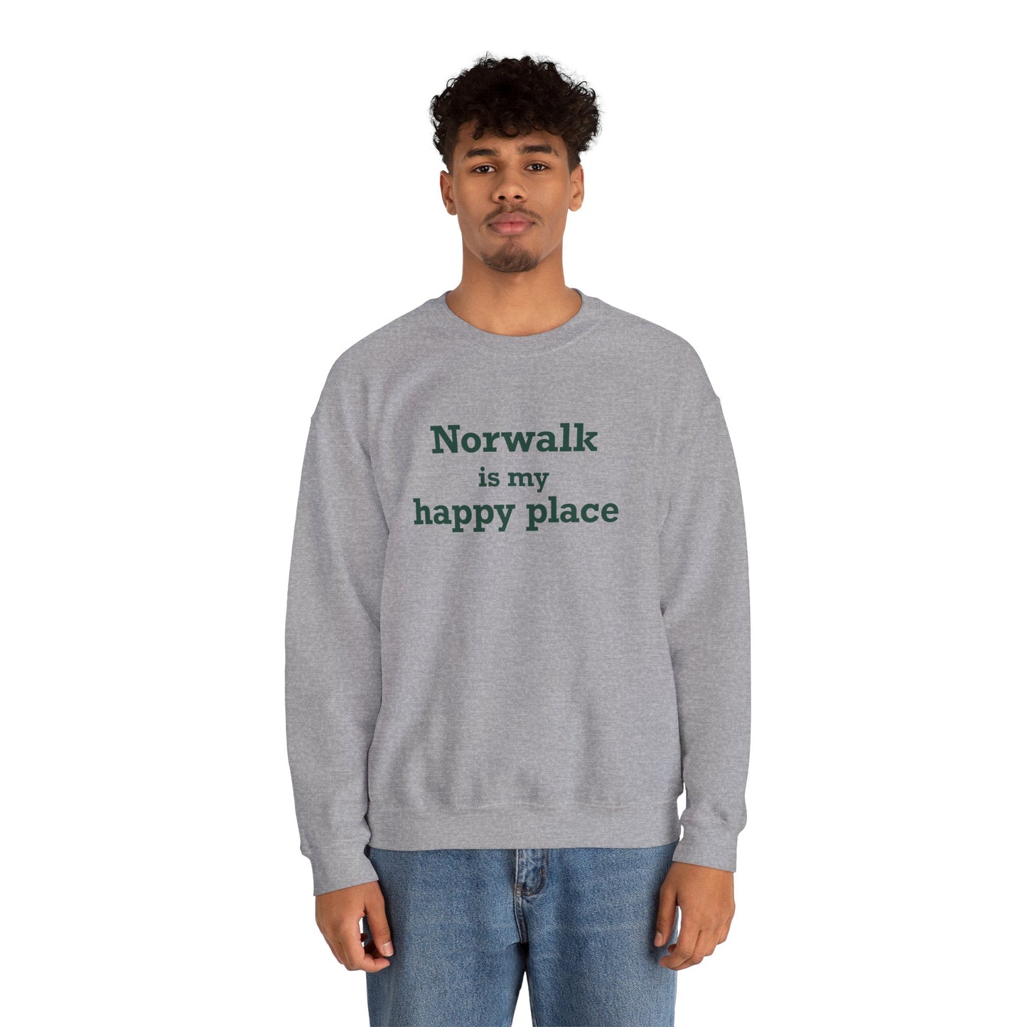 Norwalk is my Happy Place Unisex Heavy Blend™ Crewneck Sweatshirt