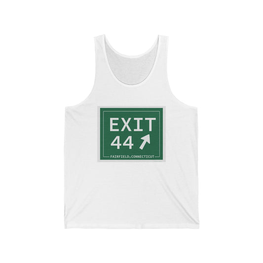 Vintage Exit 44 Merritt Parkway Sign Unisex Jersey Tank Top