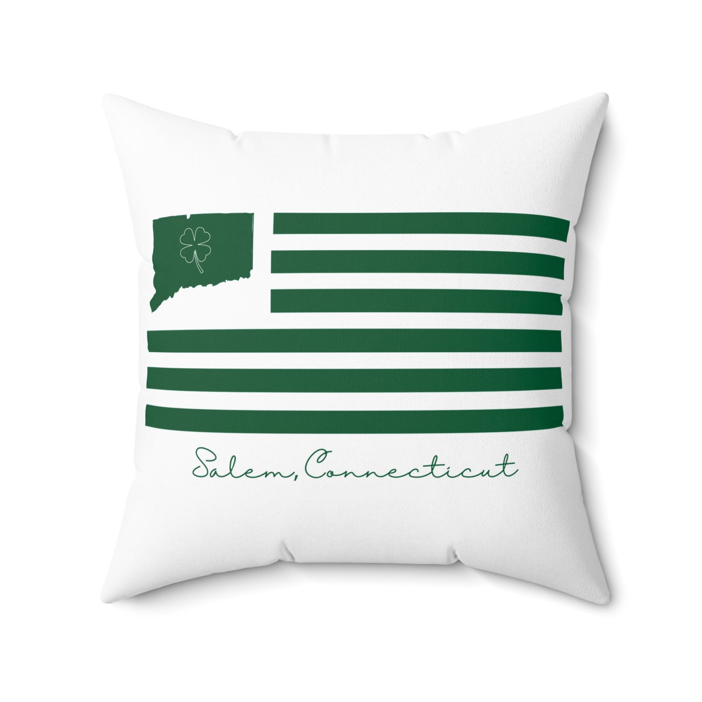 Salem Connecticut St. Patrick’s Day Flag Spun Polyester Square Pillow