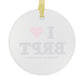 I Heart BRPT Glass Ornaments