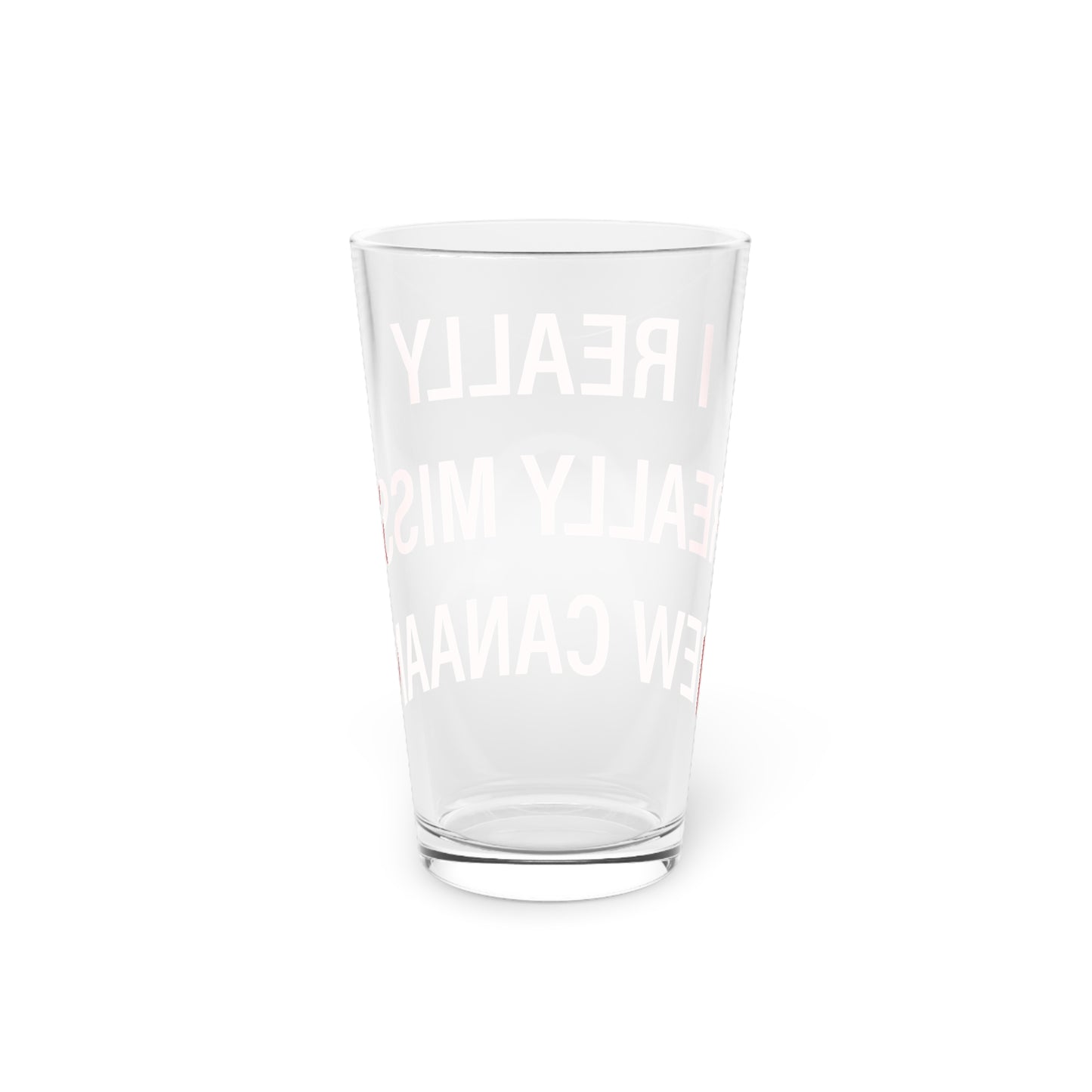 I Really Really Miss New Canaan Pint Glass, 16oz