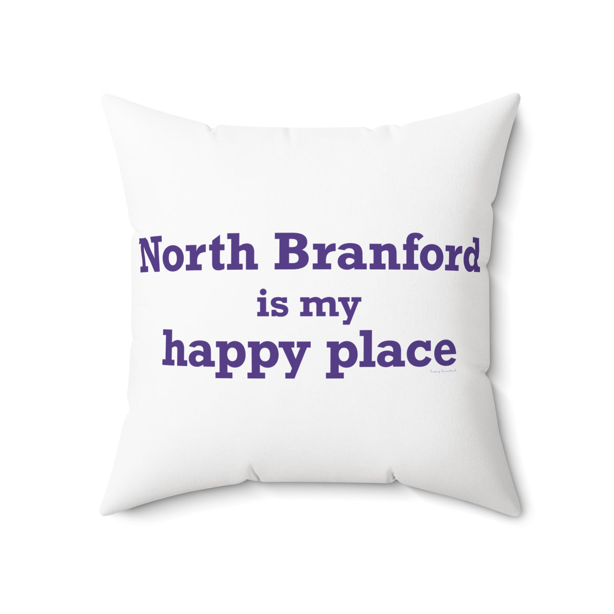 North Branford is My Happy Place Polyester Square Pillow