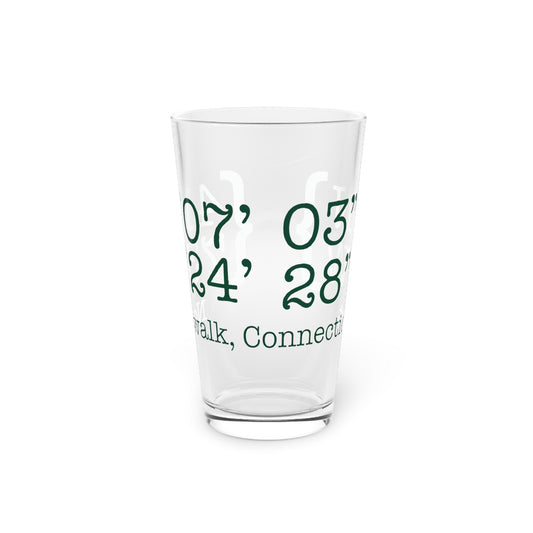 Norwalk Coordinates Pint Glass, 16oz