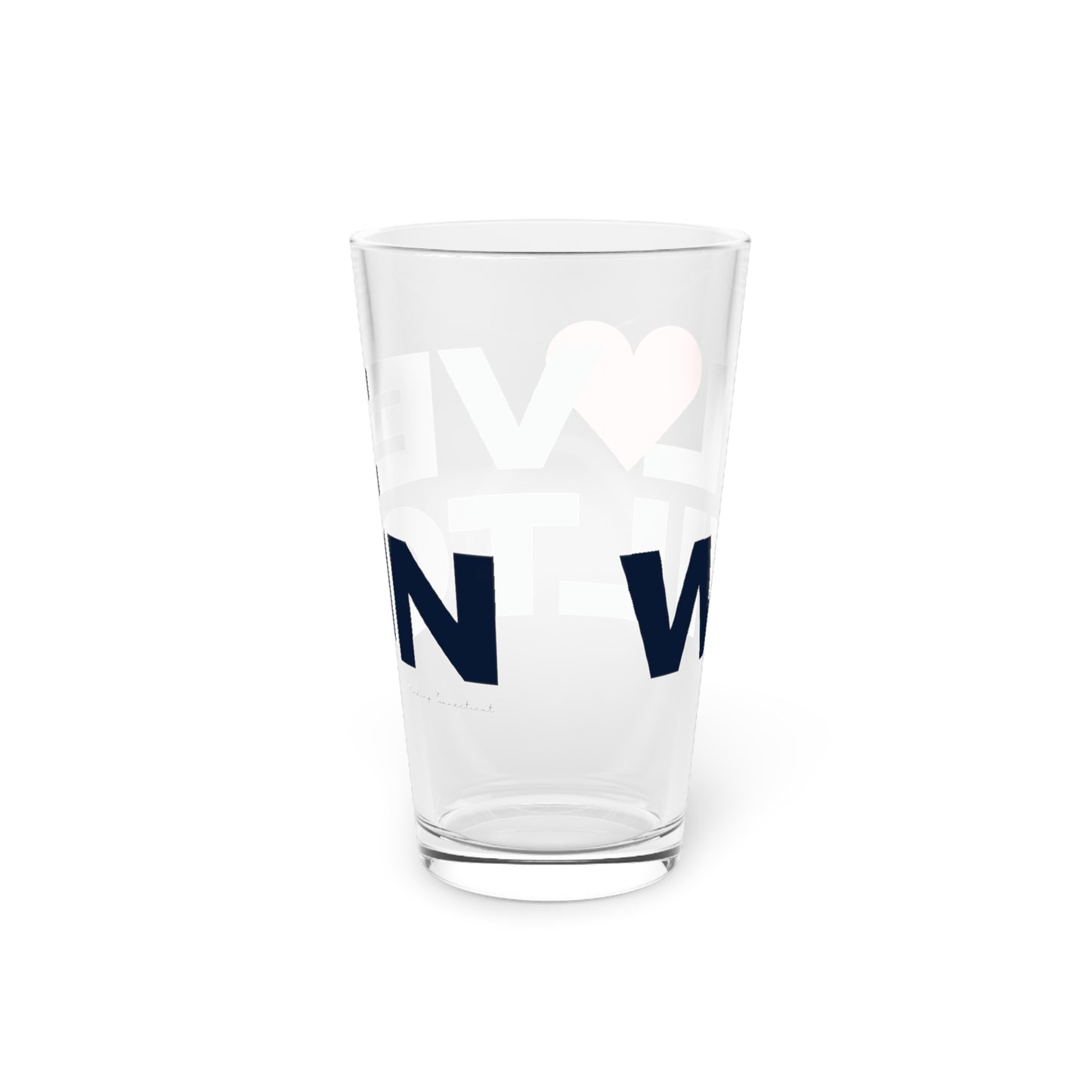 Love Wilton Pint Glass, 16oz