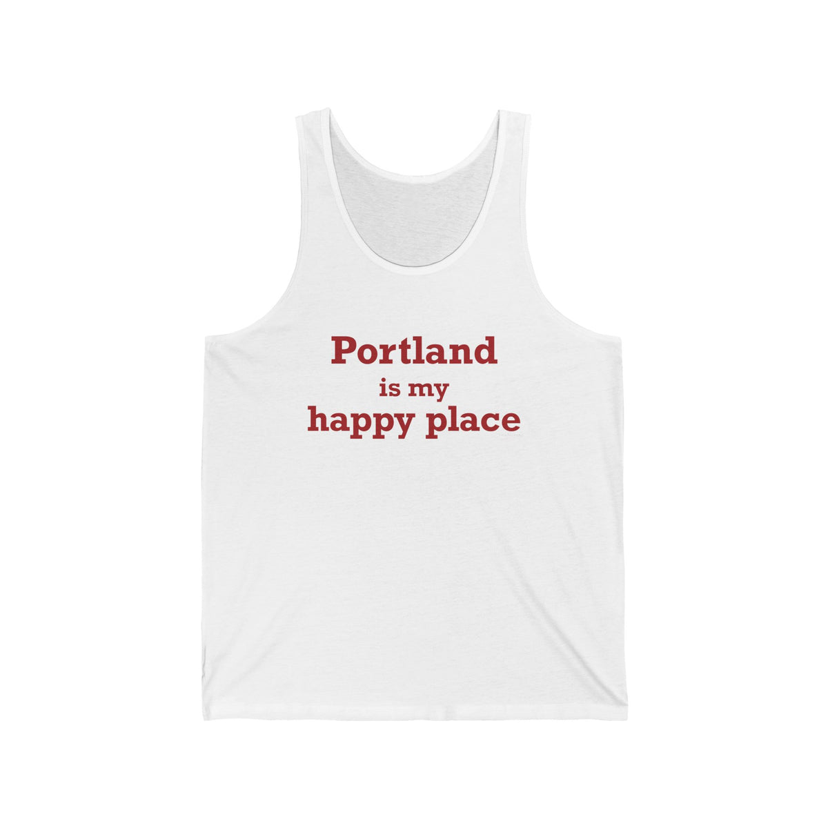 Portland is My Happy Place Unisex Jersey Tank Top