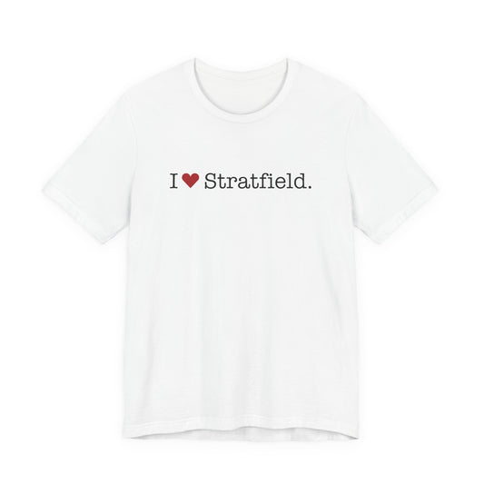 I Heart Stratfield. Unisex Jersey Short Sleeve T-Shirt